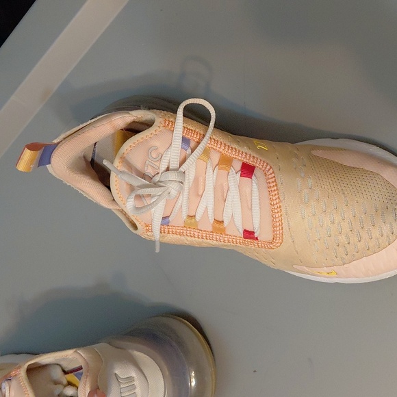 Nike Air Max 270 Cream Multi-Color Swoosh Sneakers - Picture 8 of 11